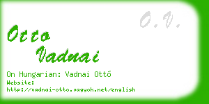 otto vadnai business card